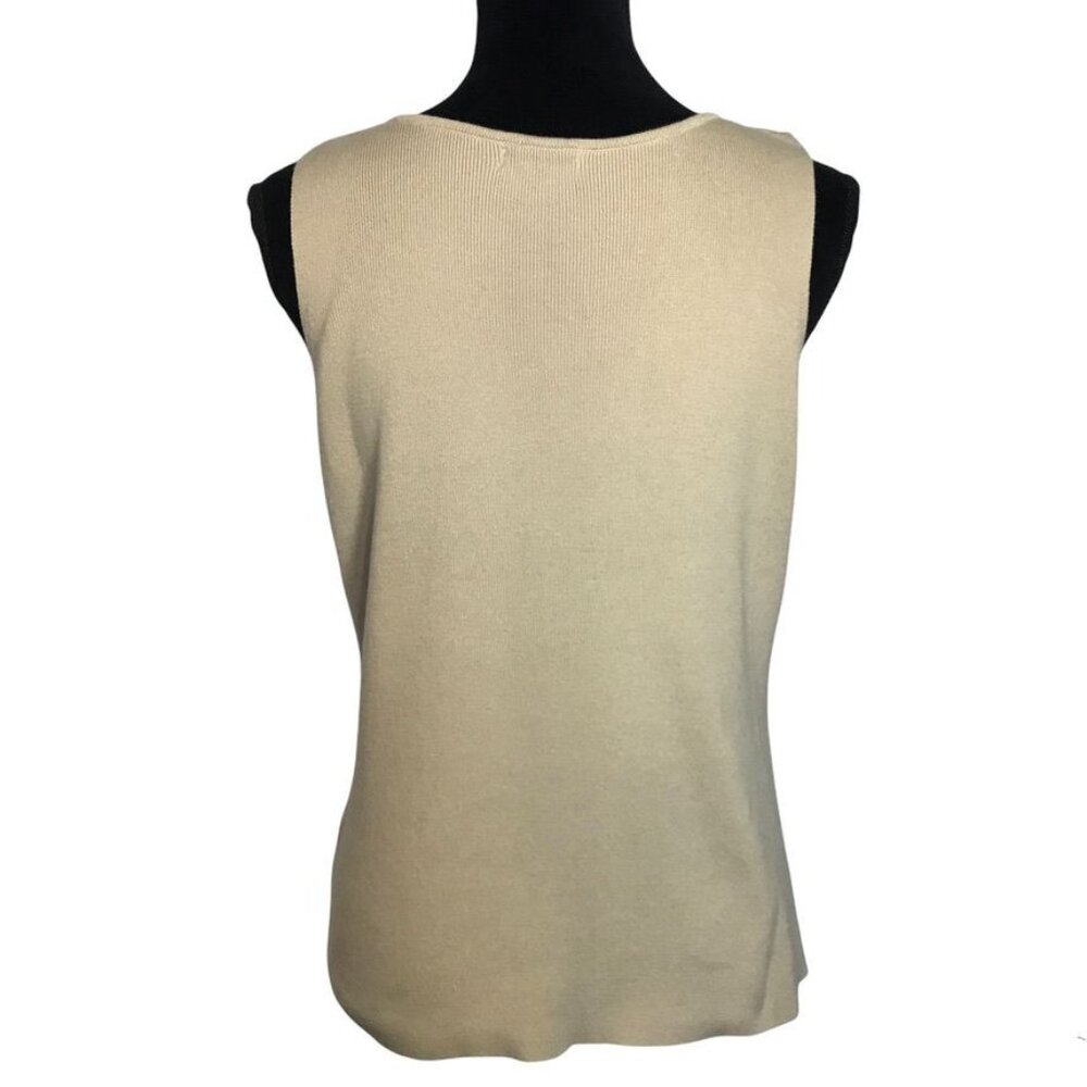 Pierre Cardin Sleeveless Knit Tank Top - Size Large - Picture 3 of 4